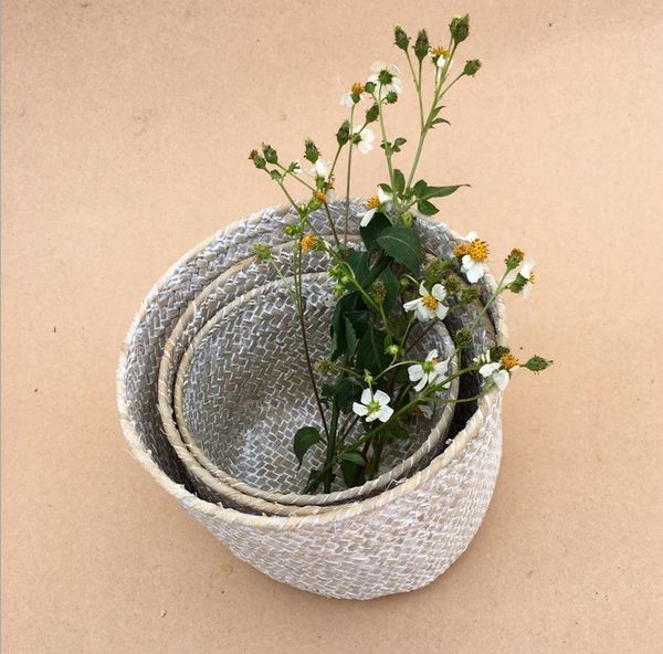 

straw collection basket/flower basket/willow set vase-a( pack of 3