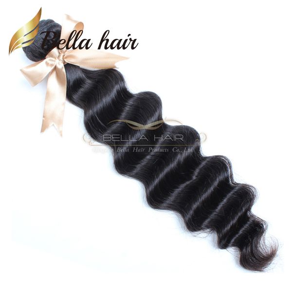 Teca de cabelo humano virgem 9a rainha ondulada onda profunda 100% não processado peruano remy pacotes de cabelo