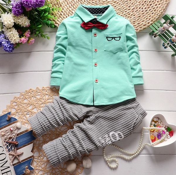 

autumn children baby boys girls clothing sets tracksuit 2pcs cotton suit cartoon t-shirt+pants kids clothes sets, White