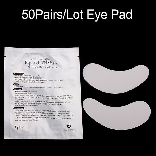 

50 пар / Лот ресниц гель патчи для ресниц расширение макияжа инструменты 3D глаз Pad ресниц патч глаз с бесплатной доставкой