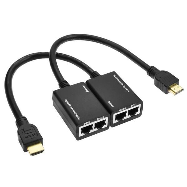 

Усилитель сигнала HDMI Extender от Cat-5e / 6 RJ45 Ethernet Сетевой кабель до 30 м 1080 P
