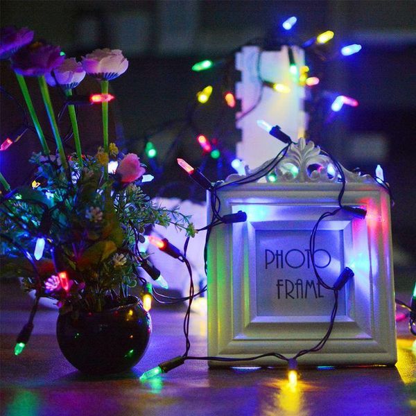 Солнечная 100 -й, пузырьковая лампа струна, открытый водонепроницаемый, рождественский день, садовые декоративные огни, мигающие огни бесплатно корабль