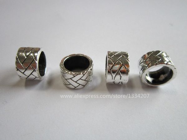 

wholesale-20pcs/lot tibetan silver hair dread dreadlock beads cuff clip approx 9.5mm hole, Black;brown