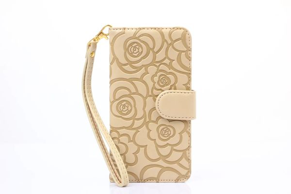 

new fashion wallet leather case for iphone 5 6 6s 7 7s plus samsung glaxy s7 edge 3d flower pattern flip holder case