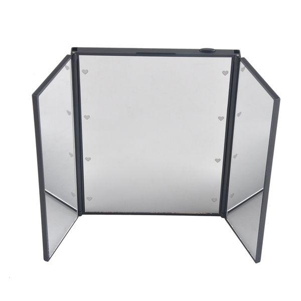 

три раза регулируемая светодиодная подсветка зеркало для путешествий 8 светодиодов сенсорный экран зеркало для макияжа компактное карманное