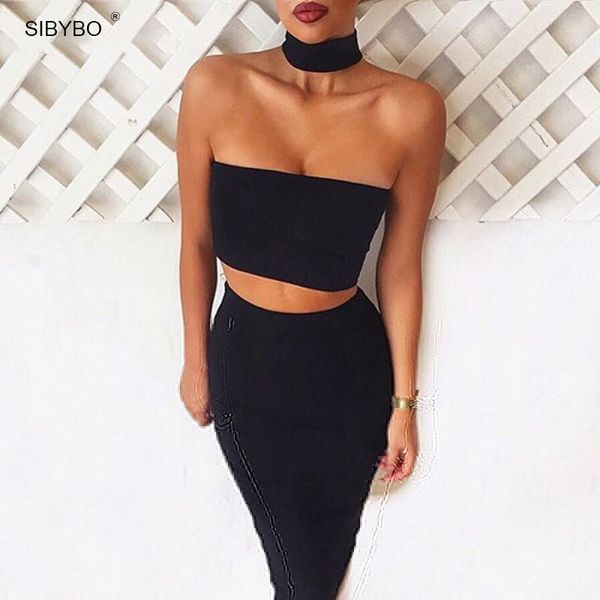 

wholesale- new 2016 summer womens two piece bodycon dress backless vintage celeb bandage dress 2 piece set party dresses vestidos, White;black