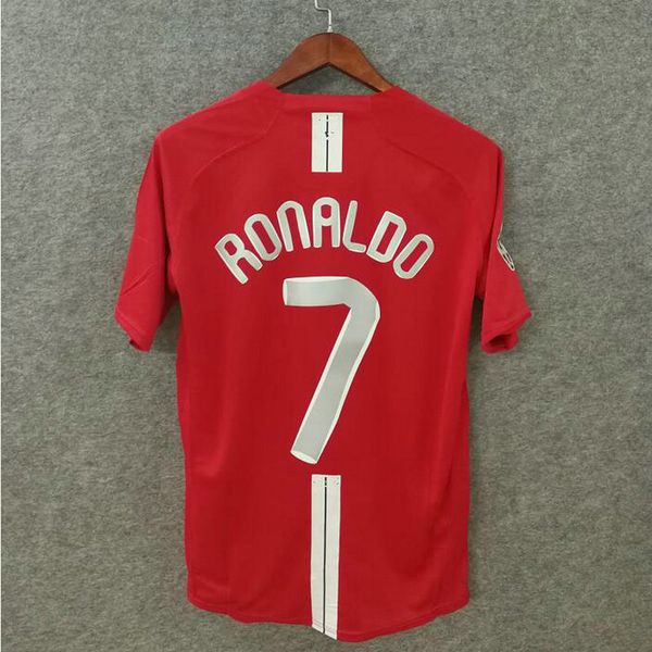 

Cla ic 2007 2008 mu retro occer jer ey utd football hirt occer clothing cu tom name number ronaldo 7 final mo cow