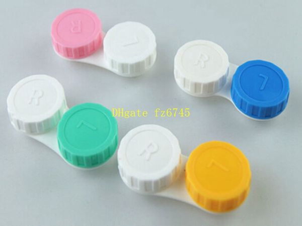 

50pcs/lot contacts case color contact box cases left and right random colors