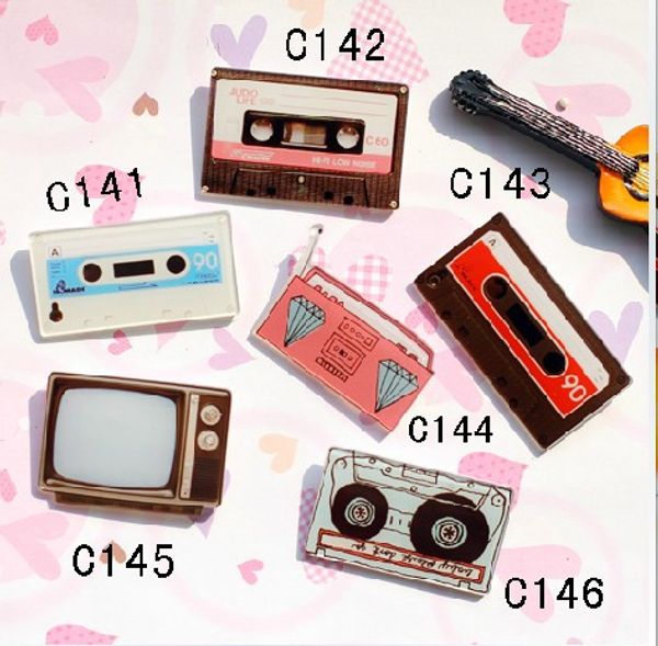 

wholesale- (min mix order is $10 new arrival acrylic badge customize harajuku badge vintage tape radio tv machine, Gray