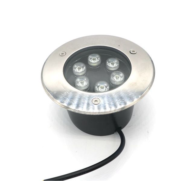 Edison2011 6W AC 85-265V LED per esterni da terra da giardino Lampada interrata sotterranea Spot Paesaggio Luce IP67