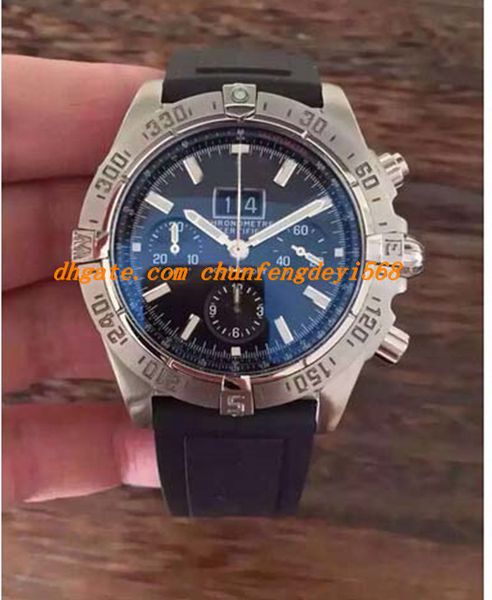 

luxury watches wristwatch brand new mens 1 motors stainless steel neptune black dial a44362 rubber belt men watch, Slivery;brown