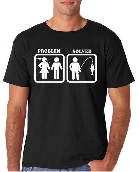

2020 summer problem solved funny t shirt t-shirt summer novelty cartoon t shirt, White;black