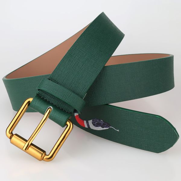 

2017 fashion design pin buckle snake animal pattern belts designer luxury belt for men and women genuine leather belt for gift, Black;brown