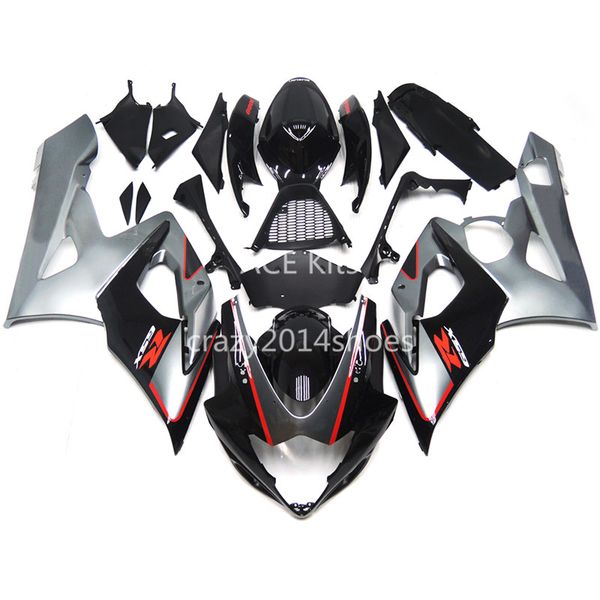 

5 gifts new abs motorcycle fairing kits 100% fit for suzuki gsxr1000 k5 2005-2006 gsxr 1000 k5 05-06 nice black and silver nice 180