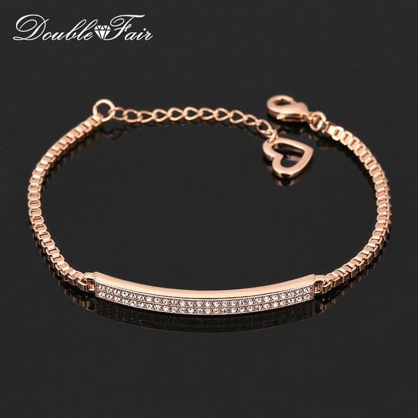 

CZ Алмазный Micro Pave цепи браслеты браслеты 18K Real Позолоченные Кристалл OL Стиль Элега