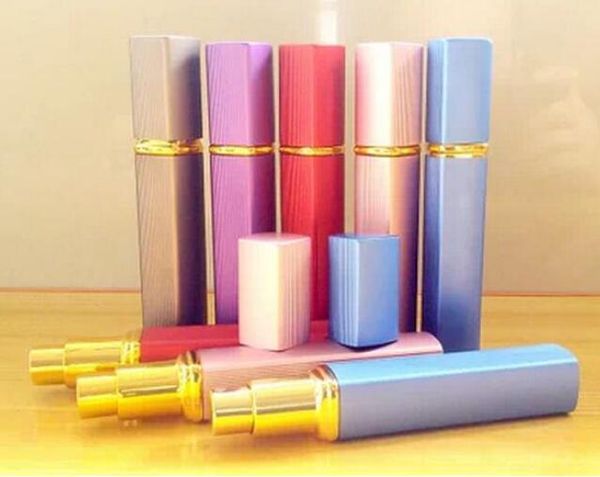 

new pperfume atomizer cosmetic containers 7 colors 12ml aluminum spray bottles