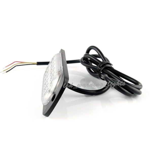 

24w led strobe safety emergency flash beacon light for car auto motor pickup trucks off road amber/white signal lamp