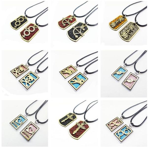 

день ретро пару ожерелье способа оптовой продажи ювелирных изделий подарки yp045 искусство и ремесла кулон горячие продажи валентина с цепны, Black