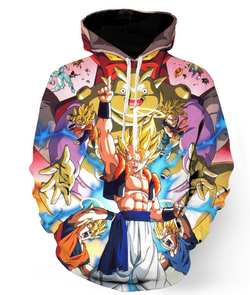 

fashion womens/mens dragon ball z super saiyan harajuku style funny 3d print casual hoodies plus size kk60, Black