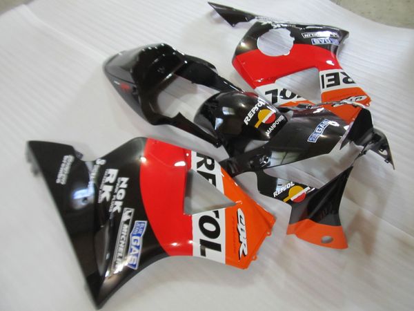 Kit carenatura più venduto per Honda CBR900RR 02 03 set carenature rosso nero CBR 954RR 2002 2003 OT10