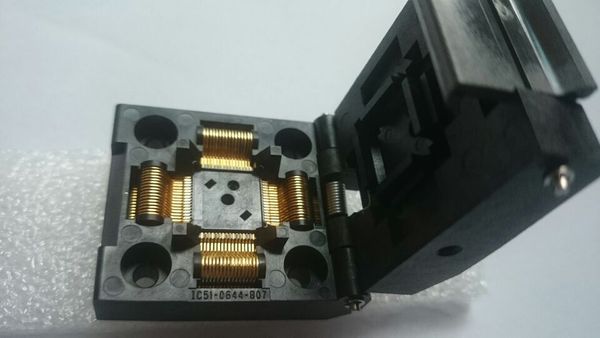QFP64 TQFP64 IC51-0644-807 Yamaichi QFP IC Test Burn-in Socket Programmieradapter 0,5 mm Rastermaß