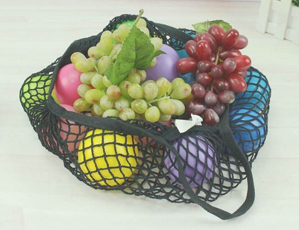 1 pz Spedizione Gratuita Multifunzione Frutta Verdura Pieghevole Shopping Bag String Cotton Mesh Pouch Sundries Juice Storage Bags