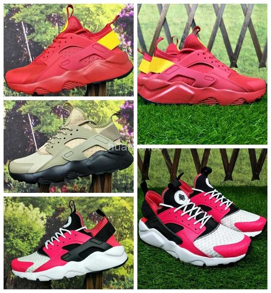 

2017 новый воздух Huarache 4 IV кроссовки для мужчин женщин, зеленый красный мужская тройной Huaraches спортивная обувь Huraches тренеры кроссовки 36-4