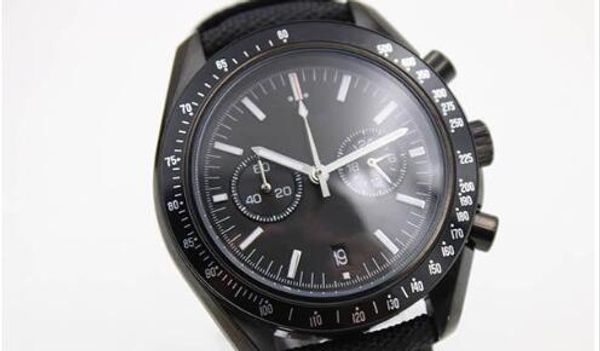 

роскошные мужские керамические темная сторона луны ограниченный стиль мужские высокого качества новый секундомер мужская уборная из нержавею, Slivery;brown