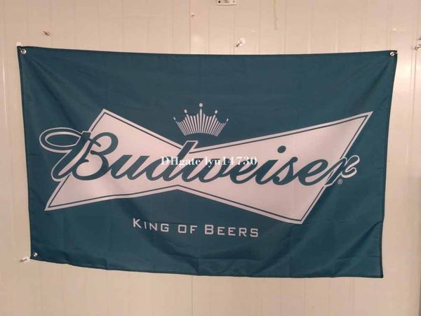 

NEW Budweiser Flag green Budweiser beer Banner 3X5ft Flags Free Shipping
