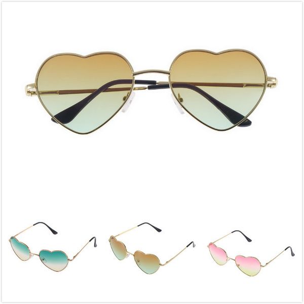 

wholesale-2016 new retro heart shaped women's sun glasses goggle eyewear anti uv 400 alloy frame 3 colors fashion brand sunglasses wome, White;black