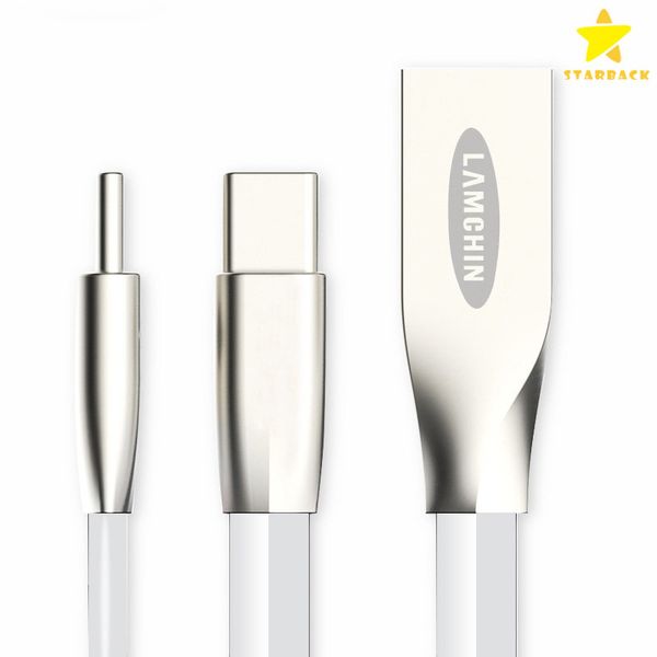 

Lamchin Бренд Супер Качества Цинкового Сплава USB-Кабель для Samsung Android Тип C HUAWEI 1.2 М 1.8 М