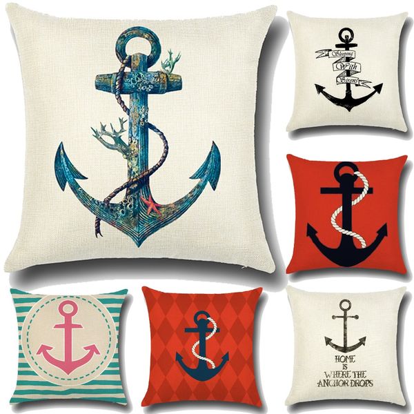 

wholesale- 2016 45*45cm new pillow cover decorate vintage mediterranean capa almofada marine style throw pillows gifts pillow case
