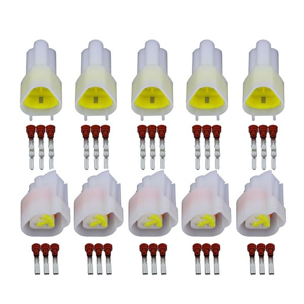 5 Sets/Kits 3 Pin/3way wasserdichte elektrische Drahtanschluss DJ7031Y-2.3-21/11 männlicher und weiblicher Automobilanschluss