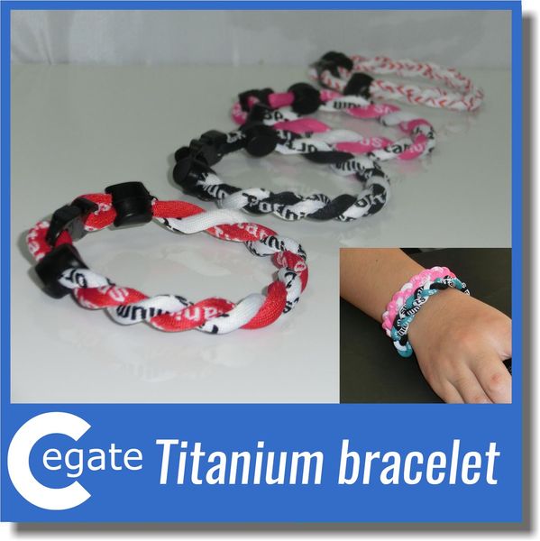 2 Seile Tornado Armband 2 Seile Tornado Germanium Titan Armband, Sport-Athleten-Armband