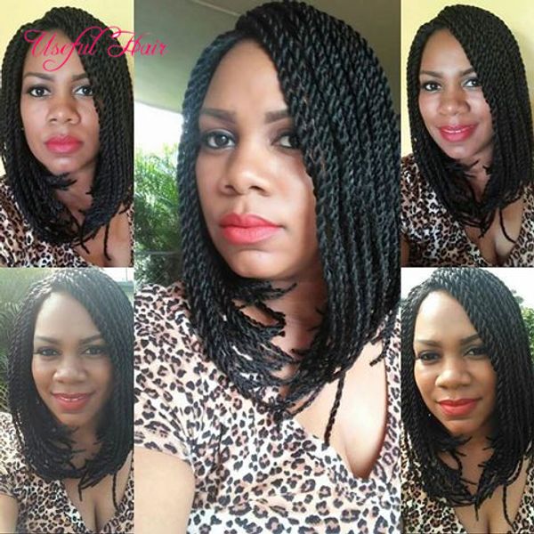 Synthetic Lace Front Wigs Marley Braided Lace Front Wig Bob Wig