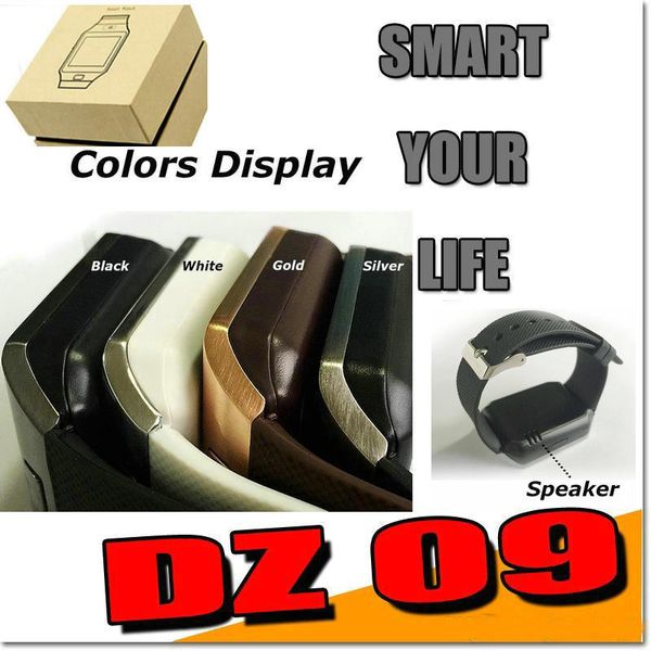 

dz09 smartwatch bluetooth smart watch dz 09 handfor android iphone gt08 a1 sim support cellphone sim card sleep reminder dhl sb-dz09