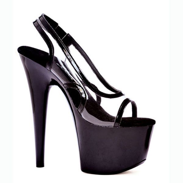 

customize woman sandals extreme high heel 17cm heel with platform fetish thin heel platform fetish sandls d0217, Black