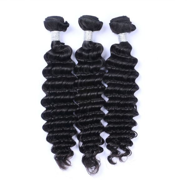 

wholesale bundles brazilian virgin remy hair 1b unprocessed human hair weave grade 9a deep wave hair bundles natural black