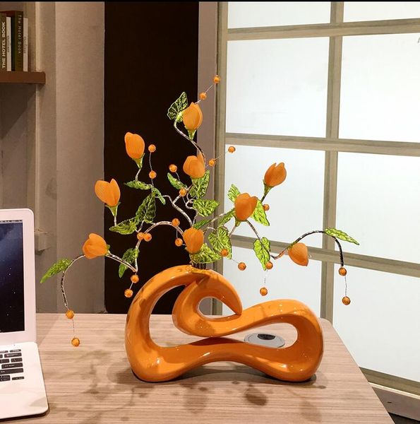 Modern Lucky Five Shapes Ceramic Vase For Home Decor Tabletop This