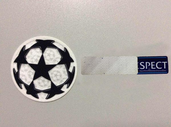 

new champions league ball + respect patch football print patches badges,soccer stamping pattern
