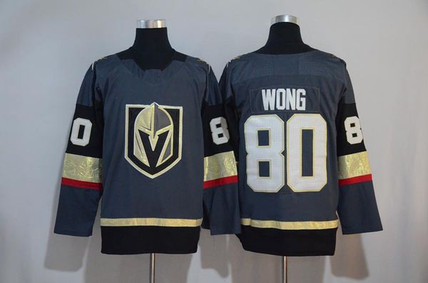 

80 Tyler Wong Jersey 2017-2018 Season Vegas Golden Knights Hockey Jerseys 29 Marc-Andre Fleury Stitched New Jersey Free Shipping