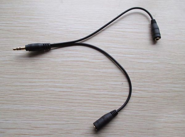 Cabo de Conversão de áudio de 3.5mm Macho Para Fêmea Fone De Ouvido Jack Splitter Cabo Adaptador De Áudio Atacado 1000ps / lote