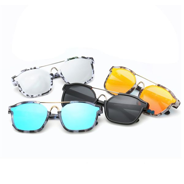 

wholesale- multicolour men women stylish reflective vintage sunglasses cool shades uv400 protection glasses eyewear hot, White;black