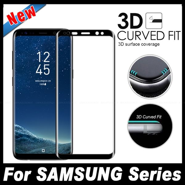 

samsung galaxy s6 s7 edge s8 s9 plus note 8 9 full coverage clear soft tpu screen protector film cover curved phardness tempered glass