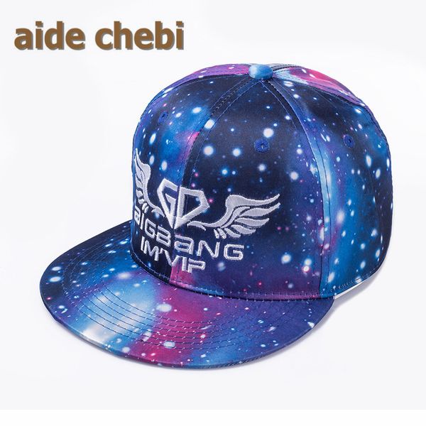

wholesale- [aide chebi]2017 men and women snapback baseball cap embroidered hip-hop benn flat along the cap space casual high fashion goods, Blue;gray