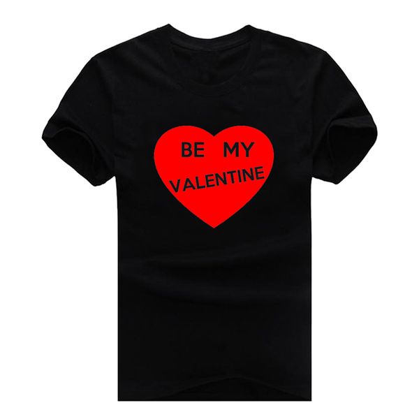 

my valentine new fashion man t-shirt cotton o neck mens short sleeve mens tshirt male tees wholesale, White;black
