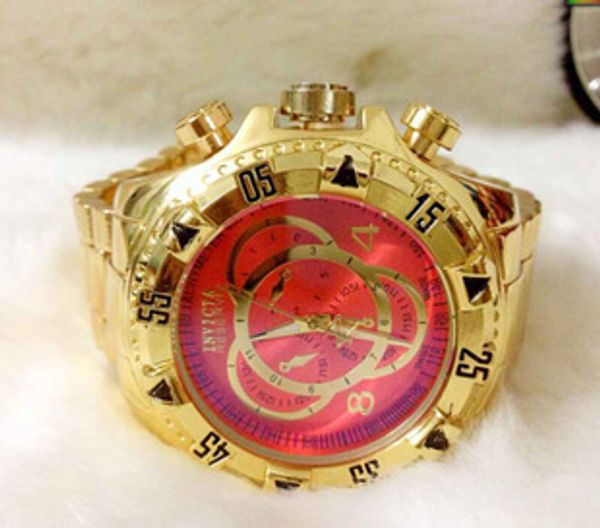 

brazil new fashion men big dial gold watch stainless steel male quartz watches man wristwatch black/gold ing, Slivery;brown