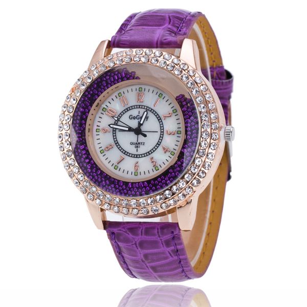 

wristwatches fashion women's watches diamond leather quartz watch lovers meteor watch personality casual fashion dress watch relogio w0, Slivery;brown