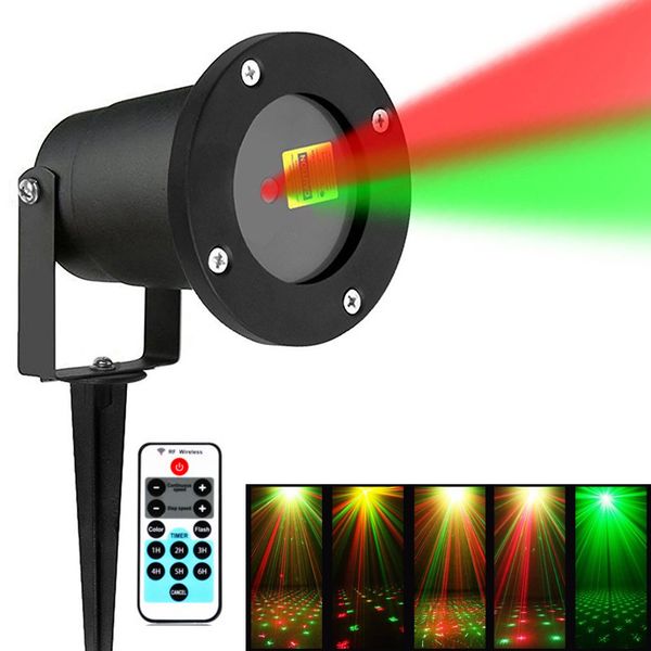 

1pc outdoor lawn spot light laser light with remote waterproof landscape light for xmas garden party decoration