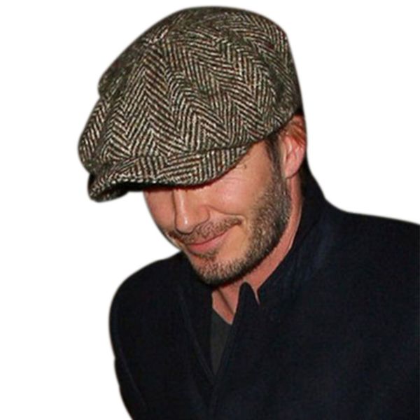 

Wholesale-CNRUBR Octagonal Cap Newsboy Beret Hat Autumn And Winter Hats For Men's International Superstar Jason Statham Male Models